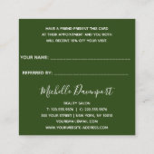 レモン植物の正方形の夏の紹介カード 紹介カード (裏面)