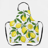 レモン植物性シームレス – 手書き エプロン (正面)