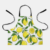 レモン植物性シームレス – 手書き エプロン (正面)