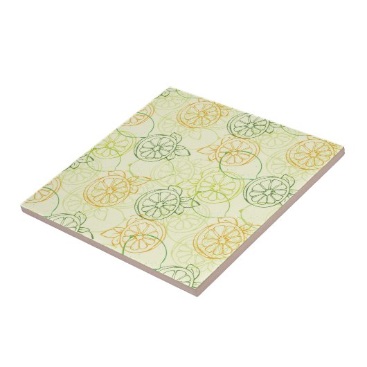 レモン模様 タイル (側面)