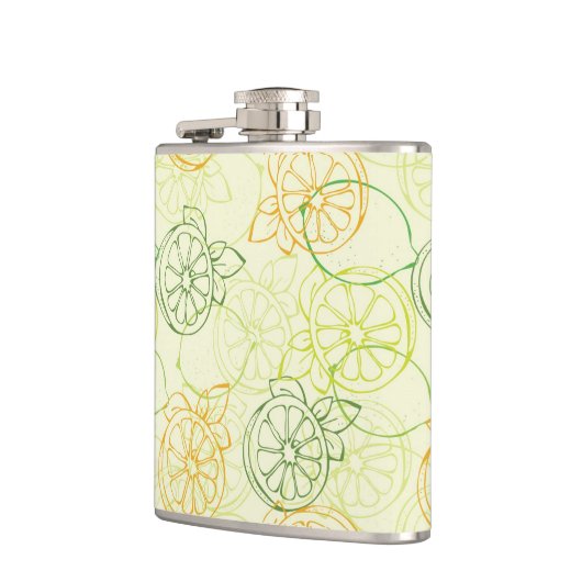 レモン模様 フラスク (左)