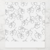 レモン模様 ワインラベル (シングルラベル)