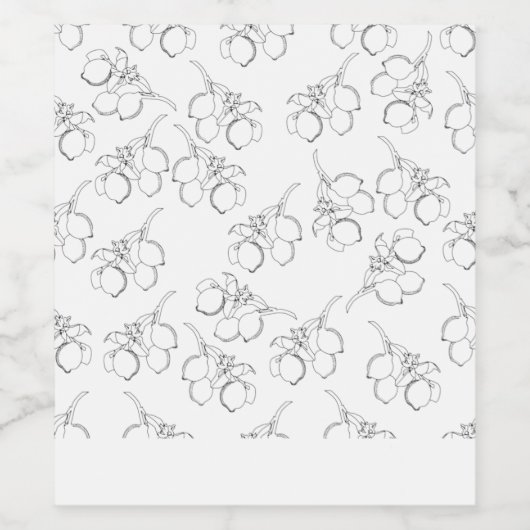 レモン模様 ワインラベル (シングルラベル)