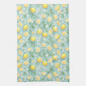 レモン水カラーパターンミントフローラレモン キッチンタオル (縦)