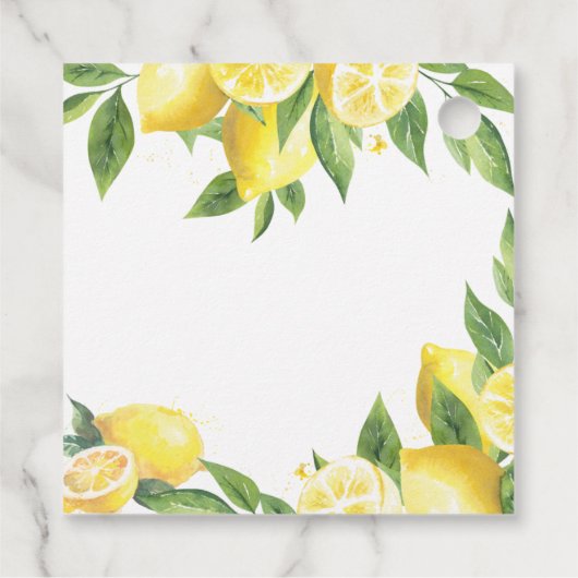 レモン水彩の感謝 フェイバータグ (裏面)