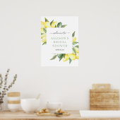 レモン水彩ウェルカム ブライダルシャワーサイン ポスター (キッチン)