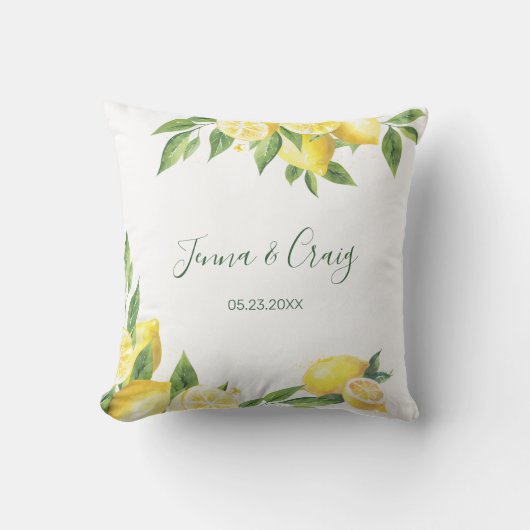 レモン水彩特別展 クッション (正面)