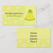 レモン水玉模様ケーキ 名刺 (正面/裏面)