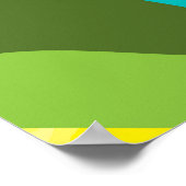 レモン水玉模様:青い背景。 ポスター (角)