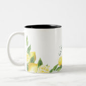 レモン水色 ツートーンマグカップ (左)