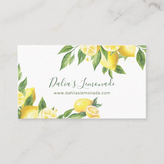 レモン水色 名刺 (正面)