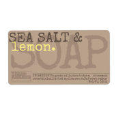レモン海塩石鹸プロフェッショナル製品包装 ラベル (正面)
