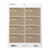 レモン海塩石鹸プロフェッショナル製品包装 ラベル (フルシート)