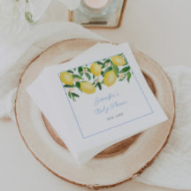 レモン淡い色のブルーボーイベビーシャワーパーティー