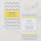 レモン灰色のシェブロンのレトロの名刺 名刺 (正面/裏面)