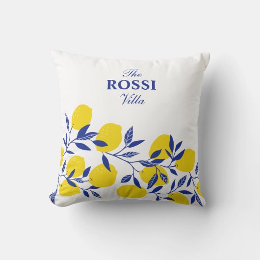 レモン熱帯トスカ地中海のナ クッション (正面)