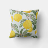 レモン熱帯果実のヴィンテージ模様 クッション (裏面)