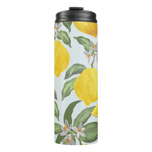 レモン熱帯果実のヴィンテージ模様 タンブラー (正面)