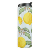 レモン熱帯果実のヴィンテージ模様 タンブラー (回転左)