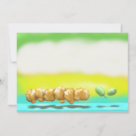 レモン熱心Madeleinesおよび緑のブドウ サンキューカード