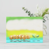 レモン熱心Madeleinesおよび緑のブドウ サンキューカード (スタンド正面)