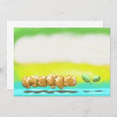 レモン熱心Madeleinesおよび緑のブドウ サンキューカード (正面/裏面)