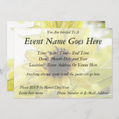 レモン独身の色のヒマワリ 招待状 (正面/裏面)