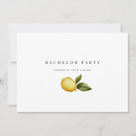 レモン独身パーティーの招待状カード 招待状