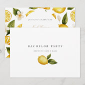 レモン独身パーティーの招待状カード 招待状 (正面/裏面)