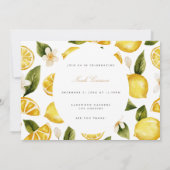 レモン独身パーティー招待状カード 招待状 (裏面)