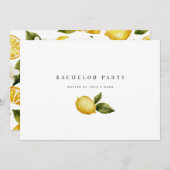 レモン独身パーティー招待状カード 招待状 (正面/裏面)