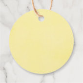 レモン甘いレモン黄色の緑のメッセージカード フェイバータグ (裏面)