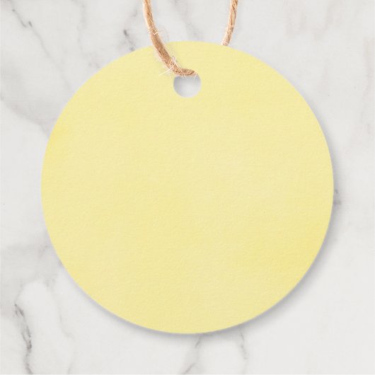 レモン甘いレモン黄色の緑のメッセージカード フェイバータグ (裏面)