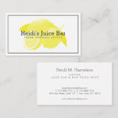 レモン画面 – プリントイラストレーション黄/白 名刺 (正面/裏面)