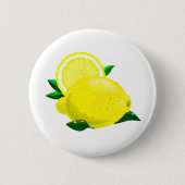 レモン粒 缶バッジ (正面)