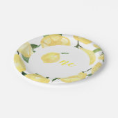 レモン紙プレートレモンファースト誕生日シトラスワン ペーパープレート (アングル)