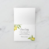 レモン素朴花が花嫁になる 招待状 (内部)