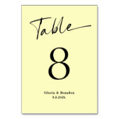 レモン結婚のテーブル番号カード テーブルナンバー (裏面)