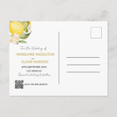 レモン結婚の柑橘類は日付を除く 案内ポストカード (裏面)