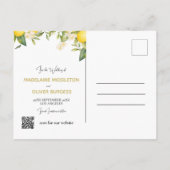 レモン結婚の柑橘類は日付を除く 案内ポストカード (裏面)