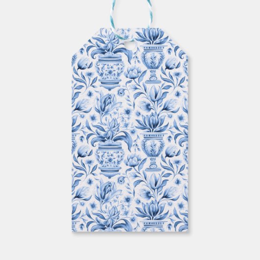 レモン結婚の青い感謝していタイルのギフトメッセージカード ギフトタグ (裏面)