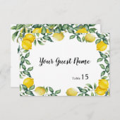 レモン結婚ズユア書カスタムフラット座席表 サンキューカード (正面/裏面)