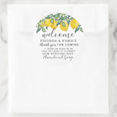 レモン結婚式の引き出物パーソナライズされた感謝していユー ラウンドシール (バッグ)