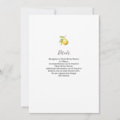 レモン結婚式招待状 招待状 (裏面)