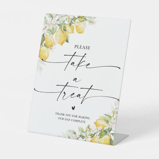 レモン結婚柑橘類の海軍はトリートサインを取る 台座サイン (正面)