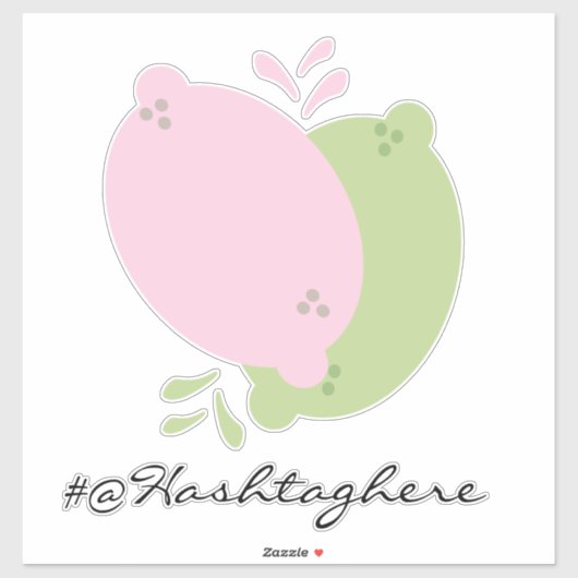 レモン絞り滴下名スクリプトカーデカール シール (シート)