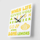 レモン絞り スクエア壁時計 (傾斜)