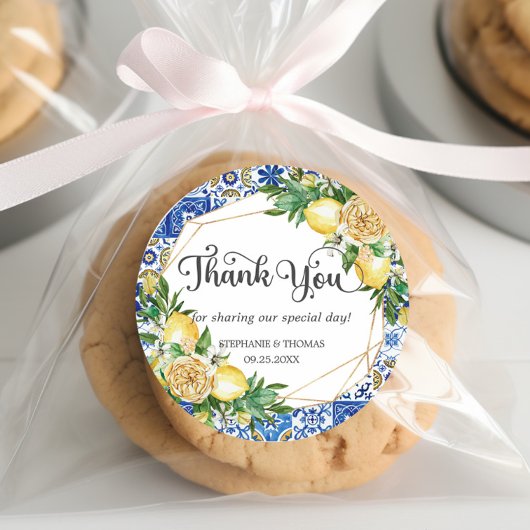 レモン緑のメディテラネアンモザイク結婚タイル ラウンドシール