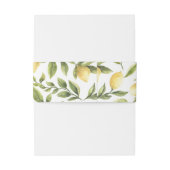 レモン緑の水彩黄緑 招待状ベリーバンド (裏面例)