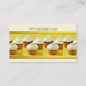 レモン背景の名刺のカップケーキ 名刺 (裏面)